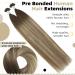 UGEAT Real Hair Extensions U Tip 55cm - Ombre Chocolate Brown to Blonde 50 Grams 50 Pieces - Premium Keratin Bonding 22 Inches - Buy Online on GoSupps.com