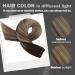 Moresoo Human Hair Weft Extensions 24 Inch Dark Brown Ombre to Caramel Blonde Double Weft - 100g/Pack - Sew in Real Hair Extensions #4/27/4 - Buy Online on GoSupps.com