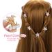 PAGOW 12PCS Mini Pearl Claw Clips with Daisy Flower - Retro Hair Accessories for Women and Girls - Buy Online on GoSupps.com