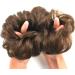 1 Piece Messy Hair Bun Chignon Ponytail in Medium Brown - Wavy Curly Hair Scrunchie Extension for Women - Buy Online on GoSupps.com