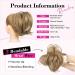REECHO Messy Bun Hair Piece Claw Clip Ponytail Extension - Light Brown with Highlights - Buy Online on GoSupps.com