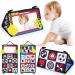 Tuaeccki Baby mirror toys foldable baby toys 0-12 months pension toys with black white contrast pattern for newborn children's mirrors toys for boys and girls alphabet