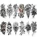 Kotbs 12 Sheets 3D Black Flower Rose Petal Temporary Tattoos for Women  Waterproof Tattoo Stickers for Girls Body Art Adults Beauty Fake Tattoos Black 3D Flowers  Rose (12 Sheets)