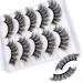 Buy Sibba 3D Multi-Layered Curly False Eyelashes - 5 Pairs of 18mm Faux Mink Eye Lash Extensions (Style 04) | Dramatic & Fluffy Volume for Stunning Eyes - Buy Online on GoSupps.com