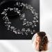 Wedding Hair Accessories for Women Pearl Rhinestone Headband Vine for Bridesmaid Flowergirls Prom Party Long Handmade Wedding Hair Vine Bride Headband (20 inches 50cm Silver) - Buy Online on GoSupps.com