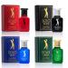 NovoGlow Solo 4-Piece Mini Fragrance Set for Men EDP - Solo Red Blue Black & Green - Combination of Woody Citrus & Spicy Scents - Suitable For All Skin Types - Free of Paraben Each in 30ml Bottle Fresh Aromatic Woody Citrus & Spicy Notes 4 Fl Oz (Pack of 