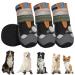 Eyin dog shoes Paw protection 4 pieces breathable dog shoes with a non-slip sole and reflective Velcro fastener for small medium and large dogs outdoor sports black size 5 size 5: width 5.8 cm F-black breathing active (4 pieces)