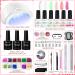 Morovan 5 in 1 Builder Gel Nail Kit with 48W LED Lamp - Professional Nail Repair & Extension Set with 6 Colors - Nail Decoration - Buy Online on GoSupps.com