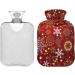 Christmas Snowflake Hot Water Bottle 2L | Pain Relief Hot Pack for Pregnant Women | Cozy & Stylish Cover - Buy Online on GoSupps.com