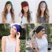 6 Pieces Women's Elastic Yoga Headbands - Sweat-Wicking Boho Hair Bands for Workout and Running - Black, Dark Blue, Light Grey, Khaki, Atrovirens, Wine Red - Buy Online on GoSupps.com