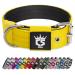 Tspro Tactical dog collar 3.8 cm wide military quality strong dog collar thick dog collar robust metal buckle dog collar yellow-m (yellow-m) M-neck size (adjustable 44.5cm-52cm) yellow
