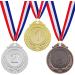 Olympic Style Metal Winner Awards with Neck Ribbon - Gold/Silver/Bronze (12PCS) - Buy Online on GoSupps.com