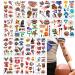 COOLI Football Game Face Temporary Tattoos Sticker 20Sheets Football Party Favor Supplies Super Bowl Birthday Party Decoration Fan Games Event Tattoo Decorations for Adults and Children