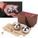 2-Piece 50mm Solid 304 Stainless Steel Hand Balls for Rehabilitation & Fitness - Massager for Effective Exercise - Buy Online on GoSupps.com
