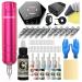 Tattoo Kit, Wormhole Tattoo Machine Kit Tattoo Gun Kit Cartridge Needles Tattoo Pen Kit for Beginners Rotary Tattoo Machine Pen Kit Complete Tattoo Kit Tattoo Supplies WTK104 Pink