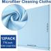 50 Microfiber Cleaning Cloths for Glasses & Electronics - 7x6 Inch Blue - Perfect Eyeglasses & Screen Cleaner - Buy Online on GoSupps.com