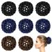 8 Pcs Dance Hair Bun Nets Ballet Hair Nets Cover Ballet Hair Bun Cover Elastic Bun Nets Stretchy for Hair Styling Food Service Ballet Bun Skating Snoods Hair Bun(3 Colors)