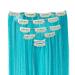 SWACC 7 Pcs Full Head Party Highlights Clip in Hair Extensions - 22-Inch Straight Teal Blue Synthetic Hairpieces - Buy Online on GoSupps.com