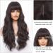 HAIRCUBE Black Long Curly Wig with Bangs - Heat Resistant Synthetic Wigs for Women, Perfect for Daily & Party Use - Buy Online on GoSupps.com