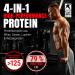 Powerstar Super Hi Pro 128 - Multi-Component Protein Powder Strawberry-Vanilla 1kg | 79% Protein for Muscle Building | High Biological Value Protein Shake - Buy Online on GoSupps.com