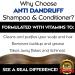 Moisture Renewal Anti Dandruff Shampoo & Conditioner Set | Organic Itchy Scalp Treatment for All Hair Types - 100% Natural & Safe - Buy Online on GoSupps.com