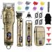 Soonsell Hair Clippers for Man T-Blade Trimmer Nose Hair Trimmer Hair Shaver Set Clippers for Men Professional Clippers for Hair Cutting Electric Razor for Men LCD Display(Bronze) Bronze-2023d