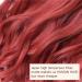 Curly Wavy Clip In Hair Extension Synthetic Matte Material 8 Pieces Clip In Hairpieces Fibre Set 24 Inch/60cm 140g Dark Red 24 Inch Dark Red - Buy Online on GoSupps.com