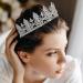 AW BRIDAL Crystal Wedding Tiara for Bride - Silver Princess Crown for Women - Buy Online on GoSupps.com