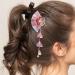 Amosfun 1 Pair Hair Jewelry Small Hair Clips Flower Tassel Hairpin Flower Hair Clips Women Hairpins Japanese Style Barrettes Fan Hair Clips Women Hair Clips Girl Bride Accessories Metal - Buy Online on GoSupps.com