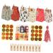 Hohopeti Candy Bag 1 Set Christmas Paper Bag Set Calendar Christmas Treat Calentador Hanging Bag Packing Bag Candy