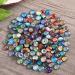 50 Set Printed Glass Cabochons - Flat Back Round Pebbles for Vintage Jewelry & Handicrafts - 1.4cm Gemstone Art Supplies - Buy Online on GoSupps.com