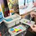 MyLifeUNIT Paint Brush Cleaner & Holder with Palette - Grey | For Acrylic, Watercolor & Water-Based Paints - Buy Online on GoSupps.com