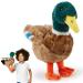 Zappi Co Mallard Plush Toy (30cm) - Bright Cuddly Duck Eco-Friendly Ideal for Children's Imaginary Pond Play Made from 100% Recycled Material