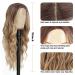 NAYOO 26 Inch Ombre Blonde Wavy Wig for Women - Natural Synthetic Heat Resistant Fiber - Middle Part Curly Wavy Wig for Daily & Party Use - Buy Online on GoSupps.com