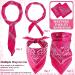 12 Pink Cowboy Hats and Bandanas Set - Western Cowgirl Party Costume Accessories - Buy Online on GoSupps.com