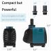 Pawfly Aquarium 550 GPH Submersible and Inline Water Pump 45W 6.5ft High Lift AC 120 V Quiet Compact Return Pump with 6 ft. Power Cord for Fish Tanks Pond Waterfalls Fountains Sumps and Gardens - Buy Online on GoSupps.com