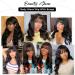 ALIPOP Black Body Wave Brazilian Human Hair Wig with Bangs 2X4 Glueless Lace 180% Density - 20 Wig - Buy Online on GoSupps.com