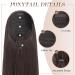 Fine Horseplay Extensions - 60 cm Long Straight Braid Synthetic Drawstring Ponytail Hair Extensions for Women - Brown - Buy Online on GoSupps.com