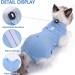 Shop Cobee Professional Cat Recovery Suit - Ideal for Abdominal Wounds & Skin Diseases | E-Collar Alternative for Cats & Dogs | Size M Blue - Buy Online on GoSupps.com