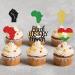 Qttier 24Pcs Black History Month Cupcake Toppers Pre-assembled Black History Month Cupcake Picks for African American History Month Party Decorations Glitter - Buy Online on GoSupps.com