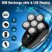 Sakioo 6 in 1 Electric Head Shaver for Bald Men - IPX7 Waterproof Cordless Razor with LED Display Face & Nose Hair Trimmer - Buy Online on GoSupps.com