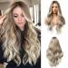 Esmee 24"Long Wavy Wigs for Women Brown Ombre Ash Blonde Hair Heat Resistant Synthetic Wigs for Daily Parties and Role Playing