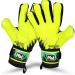 Super Grip Latex Goalkeeper Gloves for Kids | Fluorescent Yellow Football Gloves for Boys & Girls | Junior Training Gear - Buy Online on GoSupps.com