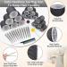 Kouclaa 31 Pcs Black Hair Roller Set Hair Rollers With Clips 3 Size(60mm 44mm 32mm) 18 Pcs Rollers for Hair Volume and 12 Hair Clips and 1 Comb Hair Rollers for Long Hair Medium and Short Hair Black(60mm 44mm 32mm) - Buy Online on GoSupps.com