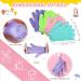 Breling Exfoliating Back Scrubber Set - 8 Pieces | Shower Gloves for Women, Men & Children | Stretchable Pull Strap Washcloth | Pink, Purple, Blue, Green - Buy Online on GoSupps.com
