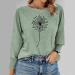 Yihaojia Womens Fall Tops Crewneck Loose Fit T Shirts Graphic Long Sleeve Blend Tees Basic Tee Tunic Top Blouses Green#50 XX-Large - Buy Online on GoSupps.com