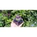 Jet Amethyst Ball Orgone Pyramid - 300g Aum Symbol - Chakra Balancing Gift with Free Crystal Therapy Booklet - Positive Energy & Harmony - Buy Online on GoSupps.com