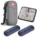 Medmax insulin cooling bag with 2 cooling packs - portable diabetic bag water -repellent insulated drug pocket organizer cooler pocket for insulin pen and other diabetic accessories (gray) e.g.