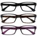 The reading glasses are underway black brown purple readers value 3-pack men women uvr3092bk_br_p +3.50 black brown purple +3.50 dioptries