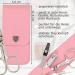 DREI SCHWERTER Germany 4-Piece Manicure Set - Pink Faux Leather Nail Scissors Clippers & Tweezers | International Shipping Available - Buy Online on GoSupps.com